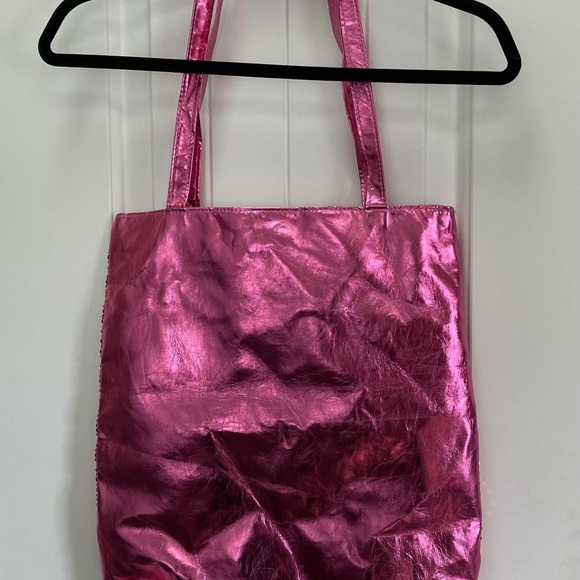 Lane Bryant Pink Sequin Tote Bag NWT - Picture 2 of 8